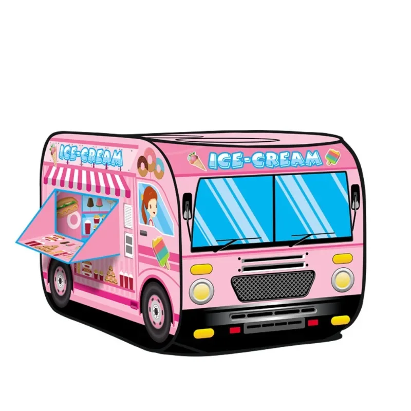 Tienda de campaña con camión de bomberos que rebota automática para niños, bolsa para conductores de helado, casa de juegos, juguete de interacción entre padres e hijos para niños