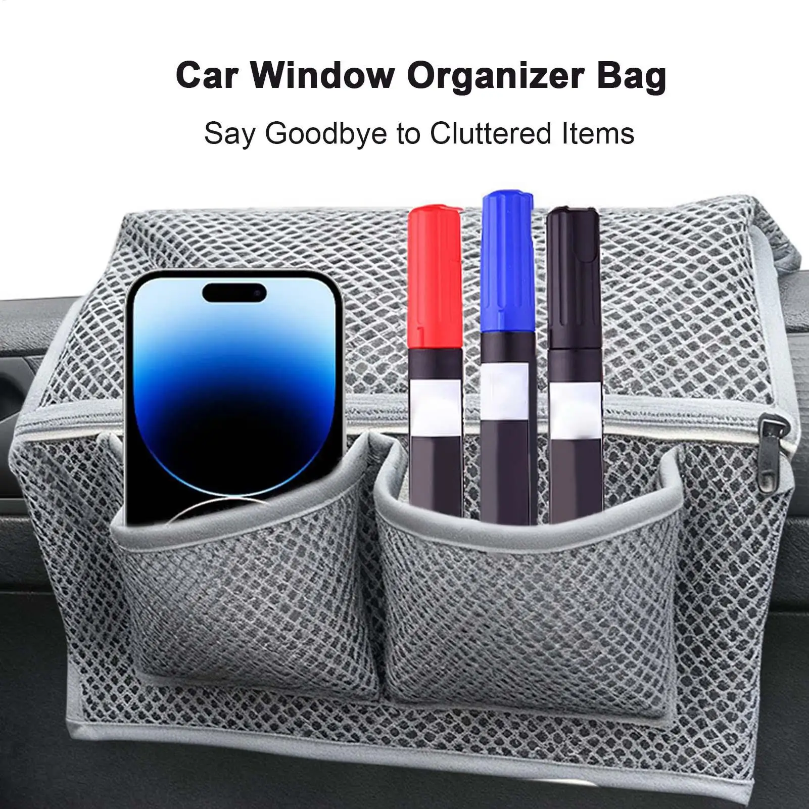 Car Seat Organizer Family Road Trip Must-Have Back Seat Storage Bag For Phone Pen Water Bottles Snacks Trailer RV Truck Sedan