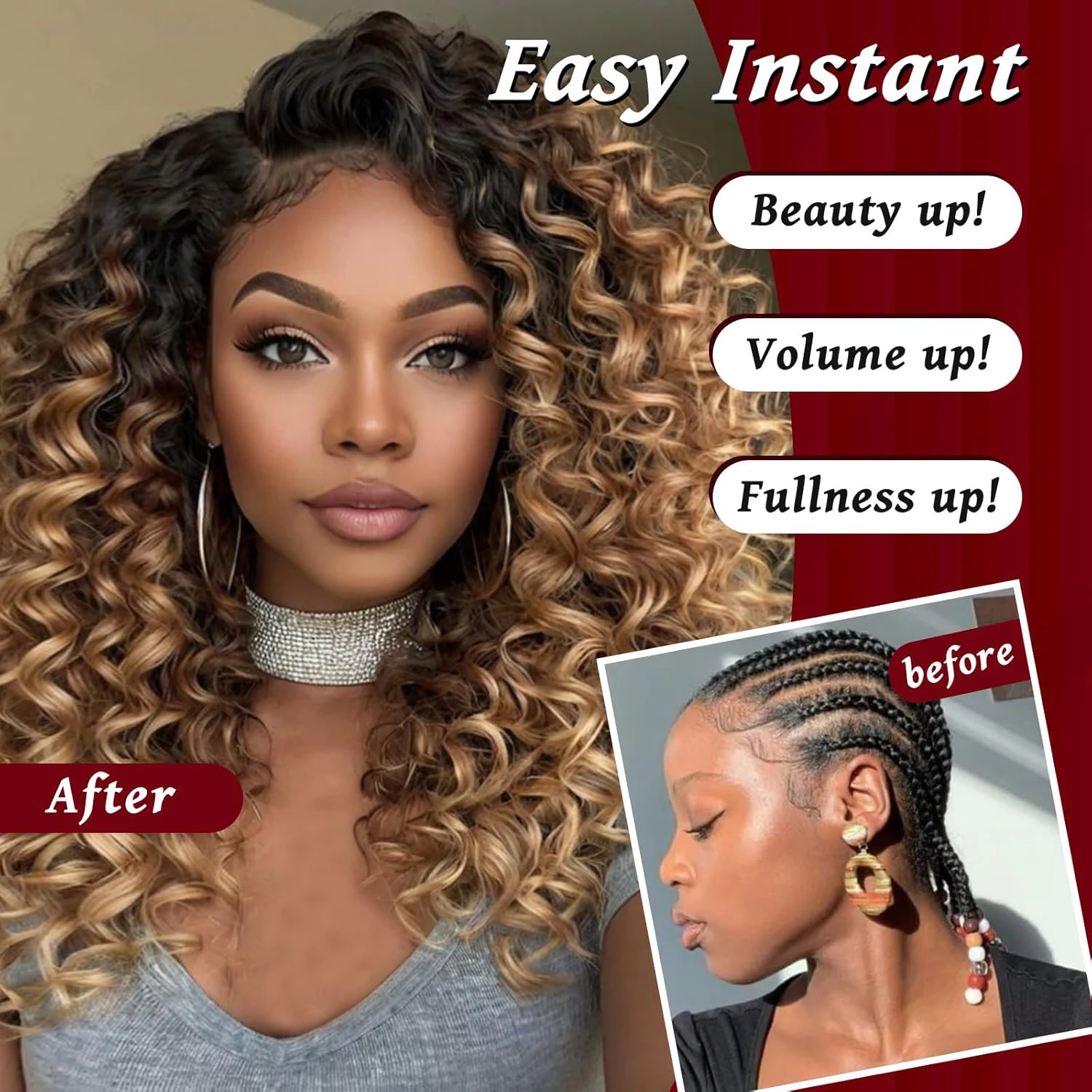 GoGo Curl Crochet Hair 10/14/18 Inch 1-7 Packs synthetic Curly Crochet Hair Pre looped Ocean Wave Water Wave Deep Twist