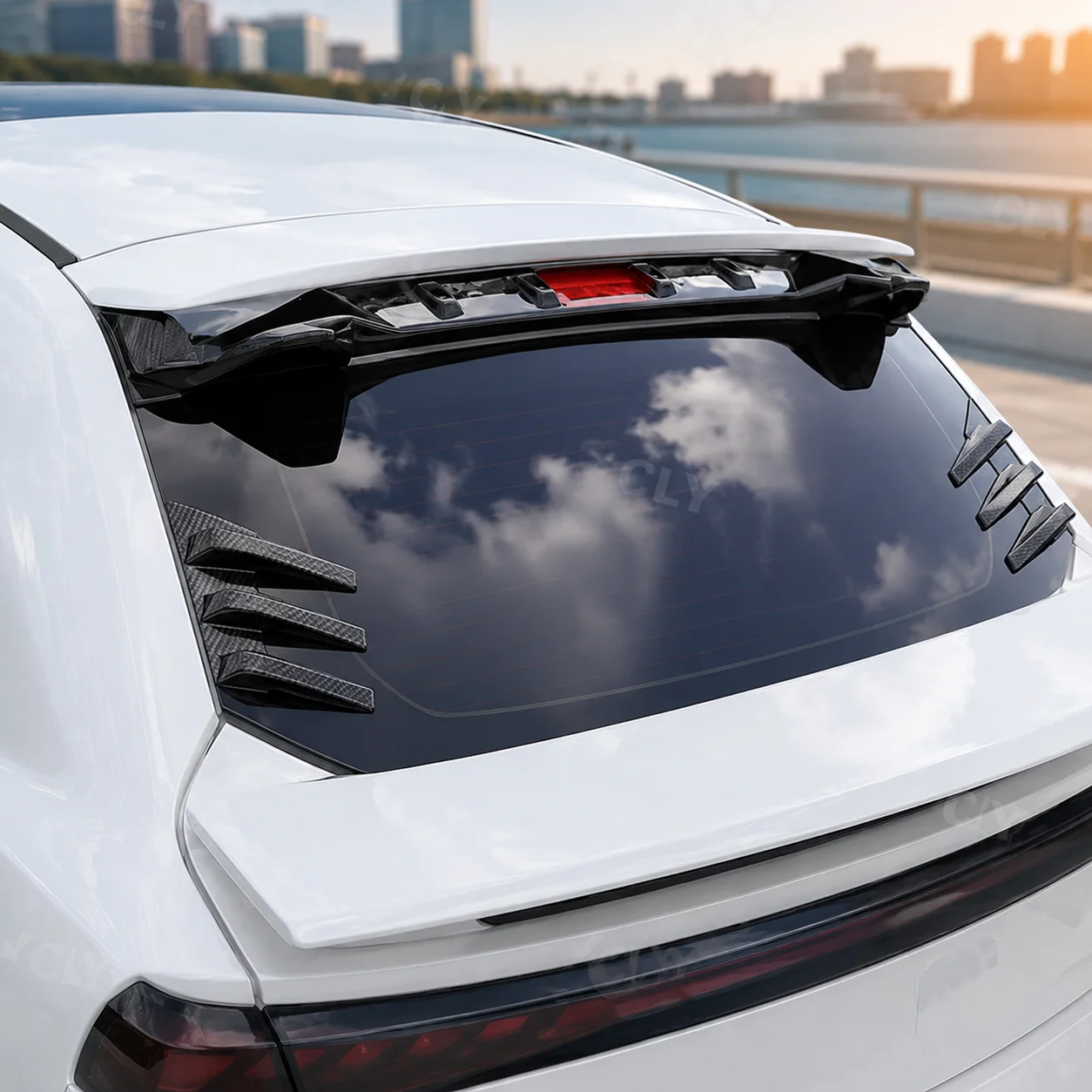 

Universal Car Rear Windshield Side Spoiler Rear Wing Trim Side Vents Decoration General Window Louvers Exterior Decorative