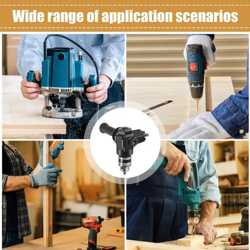 Corner Electric Drill 90-Degree Impact Drill Multi-Function Handheld Impact Drill Electric All Directions Screwdriver For Wood