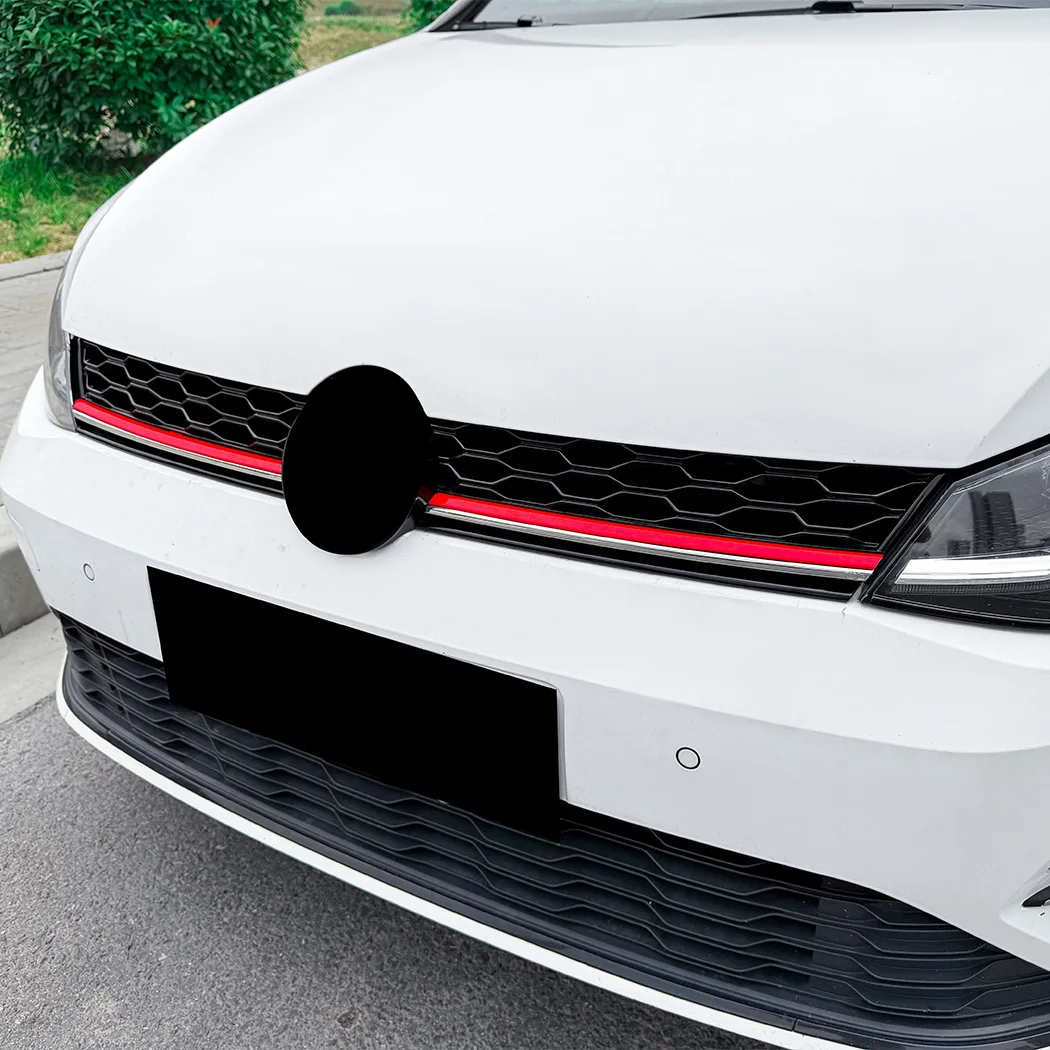 For Volkswagen Golf 7.5 MK7.5 2017-2019 Racing Grills Protector Cover Body Kit Car Front Bumper Centre Grill Panel Grille