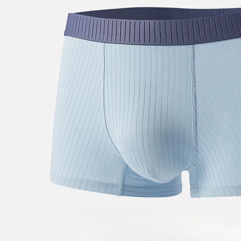 شاومي-سروال داخلي من القطن الخالص للرجال ، سروال داخلي مضاد للبكتيريا ، سلس ، قابل للتنفس ، U محدب ، أحادي اللون ، وسط متوسط ، L-3XL