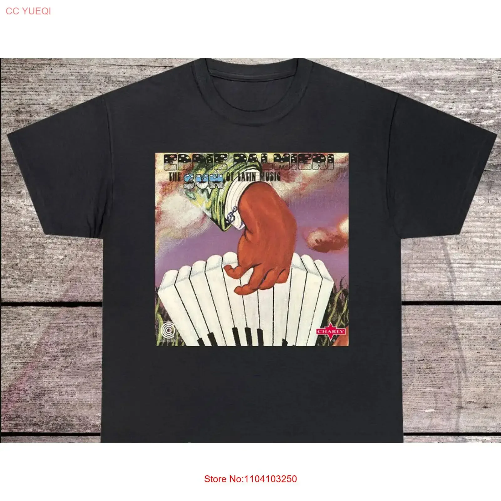 Camiseta Eddie Palmieri The Sun of Latin Music, Tamanho Completo S a 5XL, Gráfico Vintage Lavado, Unissex, Casual, Streetwear