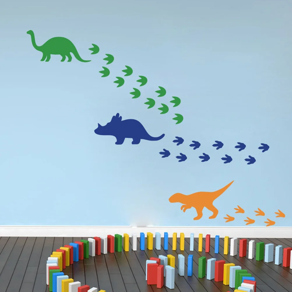 

1Set Dinosaur Footprints Wall Stickers Removable Creative PVC Material Home Decor Living Room Bedroom Wall Art Decoration