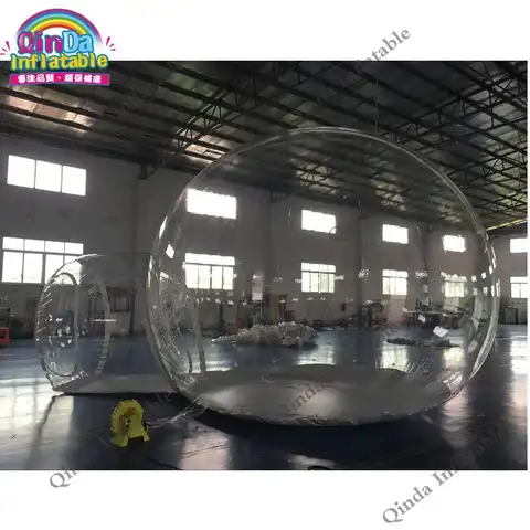 4m Diameter+2m Entrance Inflatable Air Dome Tent, Clear Inflatable Bubble Room Inflatable Bubble Tent For Camping