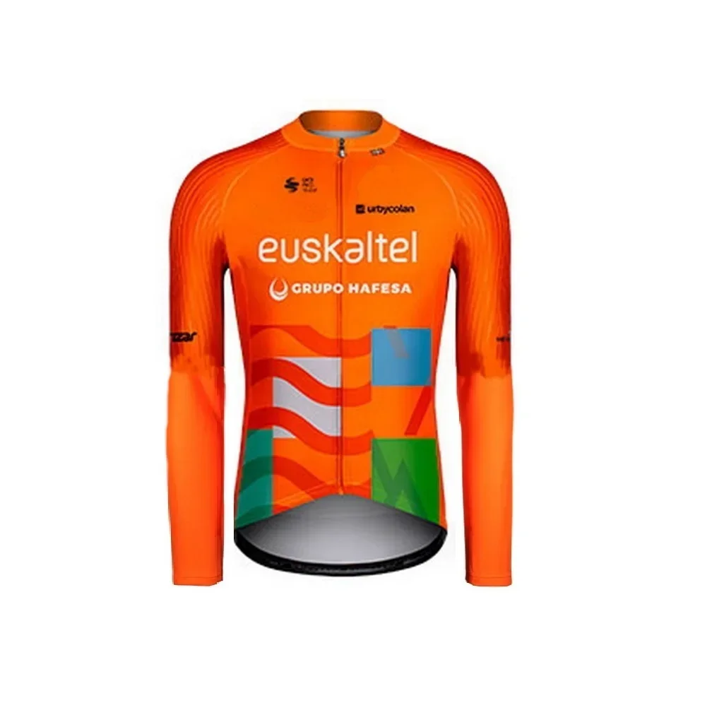 WINTER FLEECE THERMAL 2024 EUSKALTEL TEAM Cycling Jersey Long Sleeve Bicycle Clothing With Bib PANTS Ropa Ciclismo