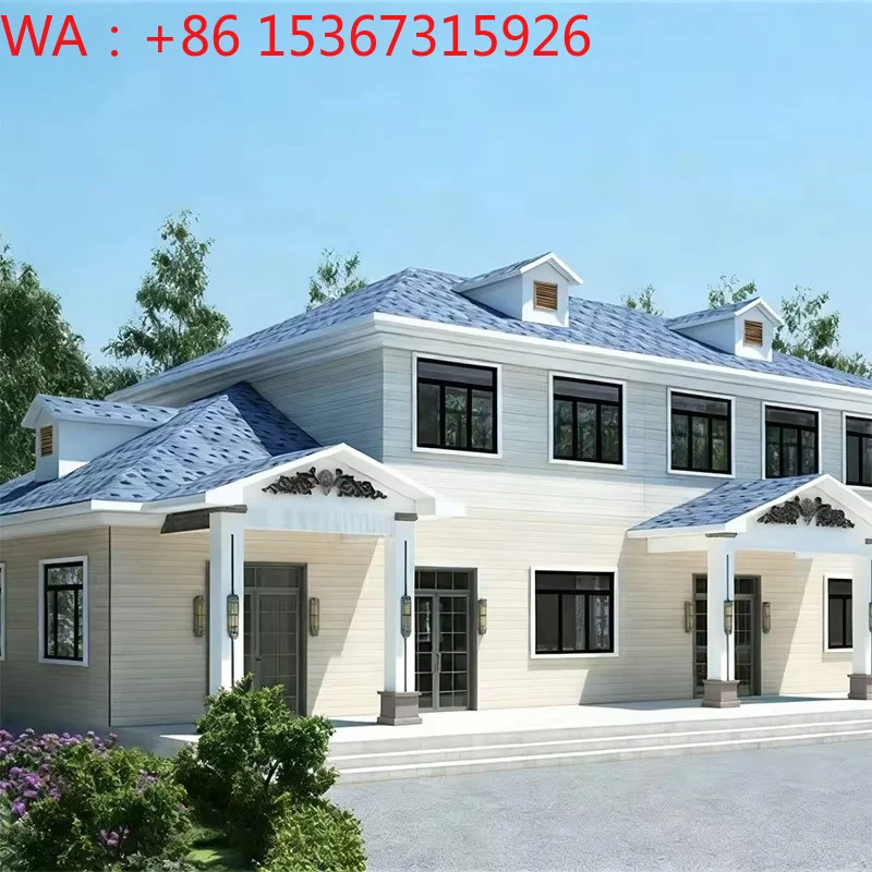 2 Storey 3 Bedroom Modern Luxury Prefabricated Steel Structure Residential Villa