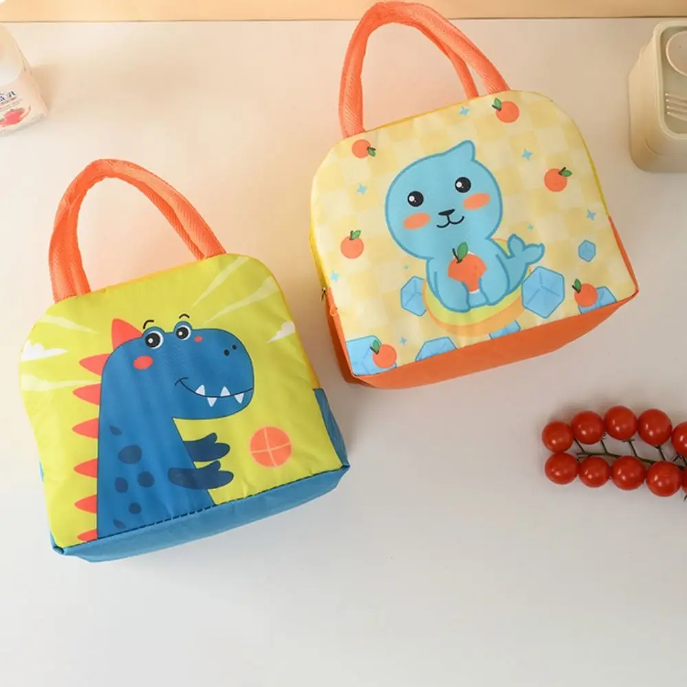 

Cute Cartoon Insulated Lunch Bag Aluminum Foil Waterproof Portable Lunch Box Hand-held Thickened Thermal Meal Tote Bag Daily Use