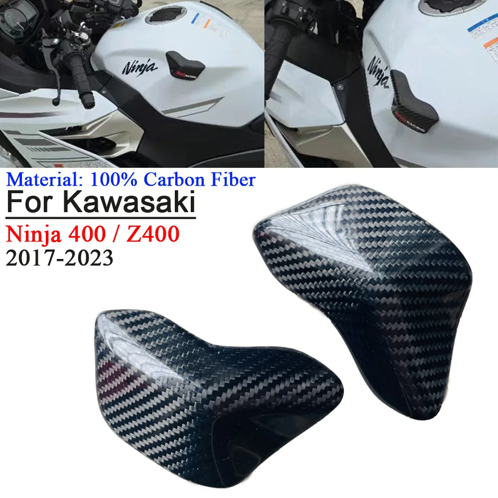 

For Kawasaki NINJA 400 Z400 2027-2023 Motorcycle tank carbon fiber protective cover Fuel tank protector