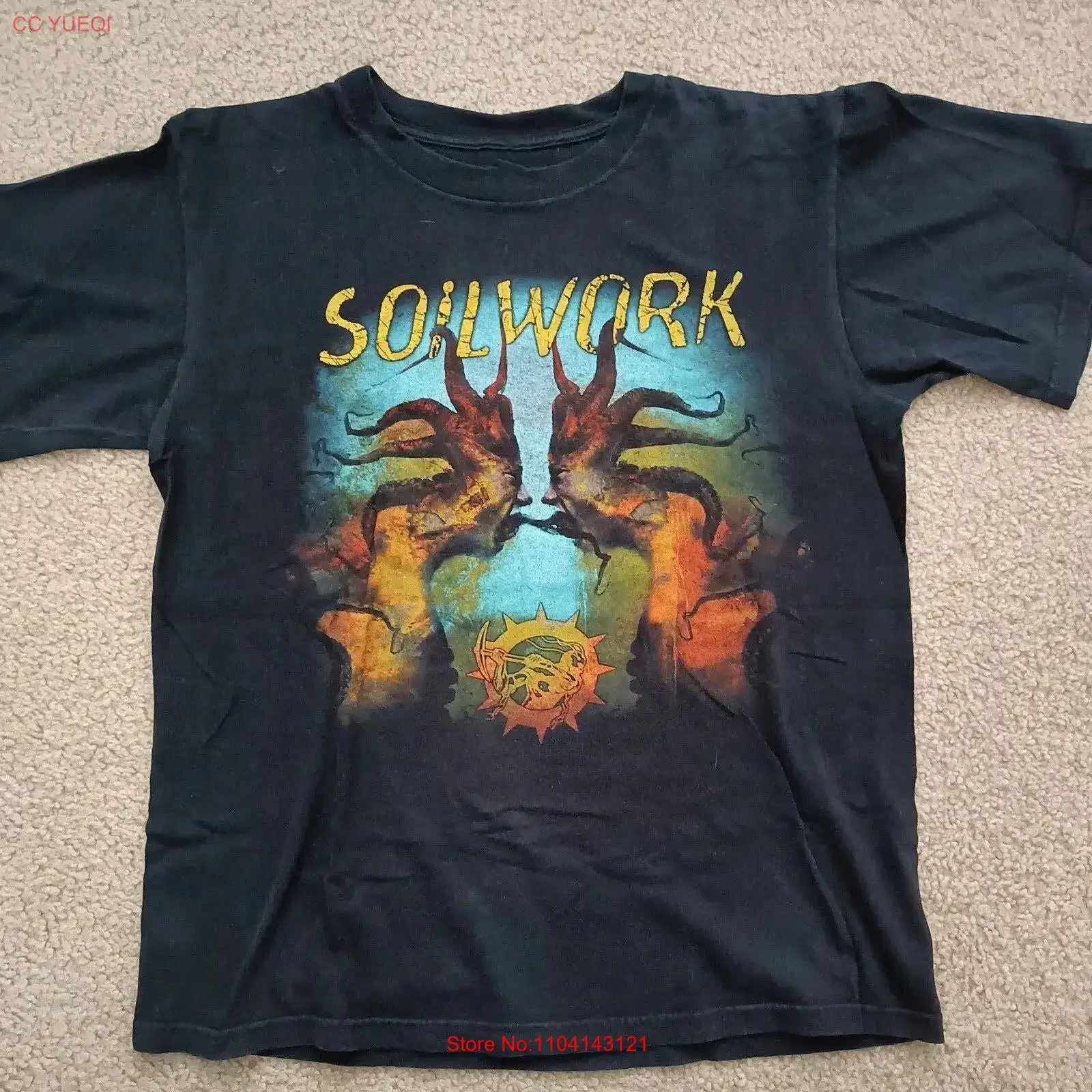 Soilwork Band Sworn to a Great Divide T Shirt Black S 5XL JU470 vintage Washed Unisex graphic Slightly Stylish Stretched Soft