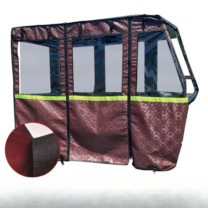 

Electric tricycle rain curtain thickened winter windshield warm cold shed leather velvet windproof canopy