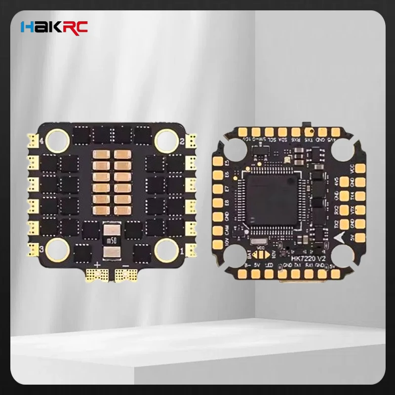 

HAKRC F7220 V2 F7 Мини-контроллер полета Dual BEC 35/40/60/65A 4in1 ESC Stack DShot150/300/600/1200 ШИМ для RC FPV Racing Drone