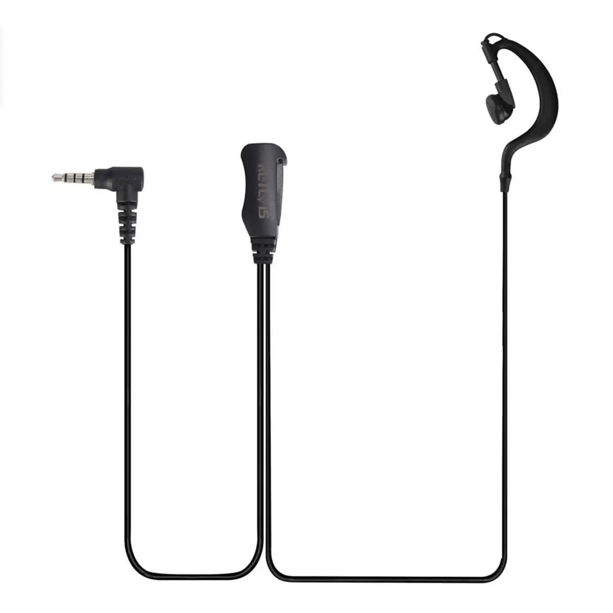 A49T  EEY002 Earhook Earpiece 3.5mm Single Needle Earphone with PTT Microphone for RT22P/RT622P/B3H/B63H
