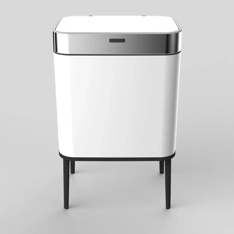 For 40L Household Stainless Steel Waste Bin Wholesale Kitchen Automatic Smart Trash Can Garbage Bin