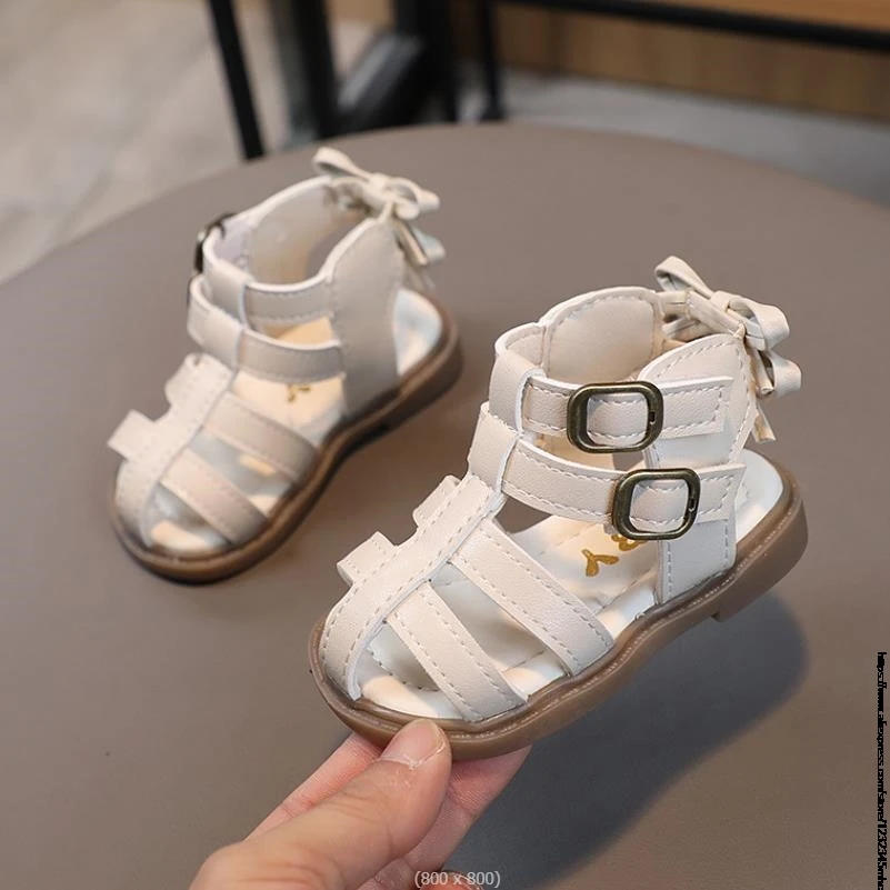 Kids Girls Summer Soft Soled Roman Hollow Solid Casual Sandals Princess Shoes For Kids New Spring Children Kids Casual Shoes