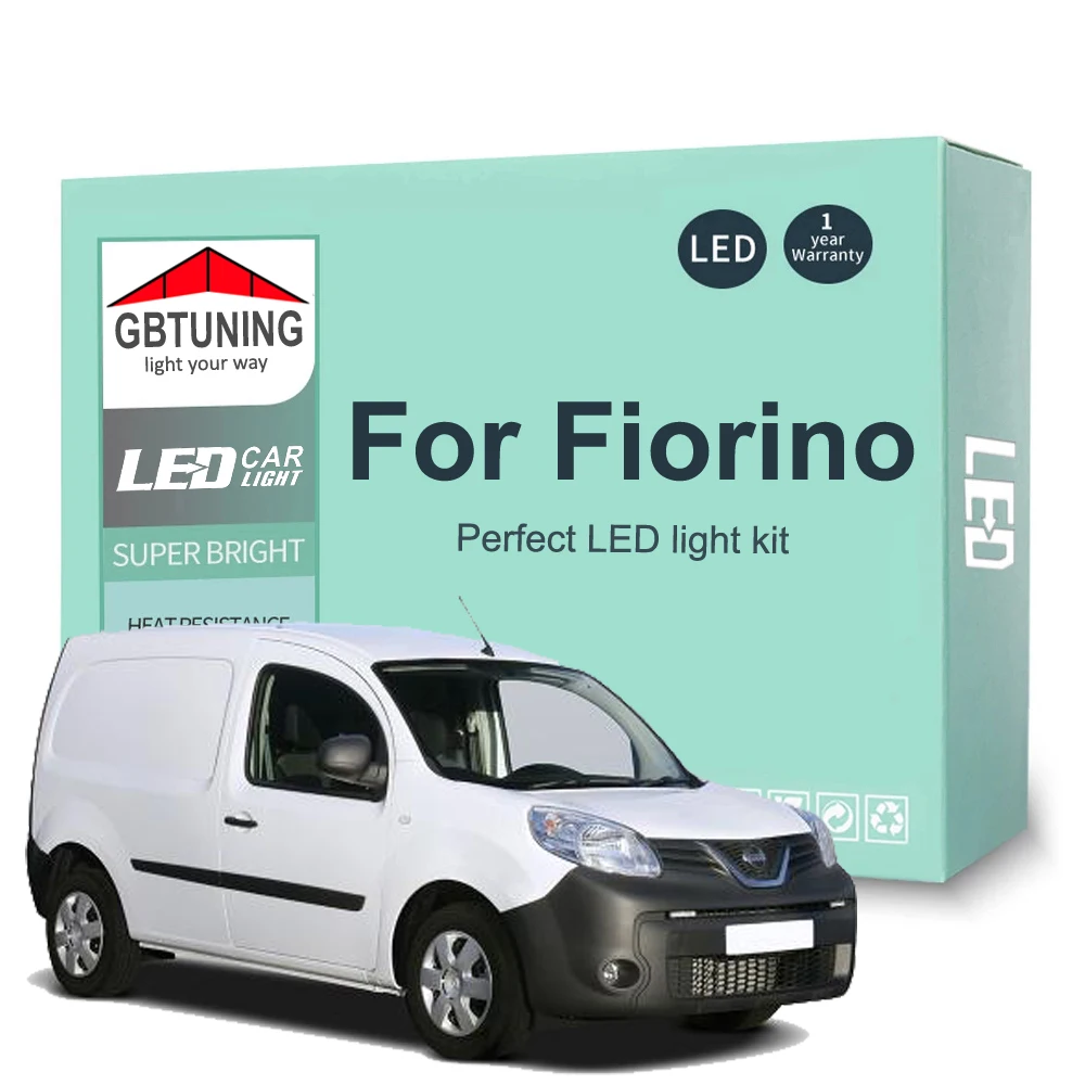 LED Interior Light Bulb Kit For Fiat Fiorino Qubo 2007-2018 2019 2020 2021 2022 2023 Canbus Indoor Signal Lamp Car Accessories