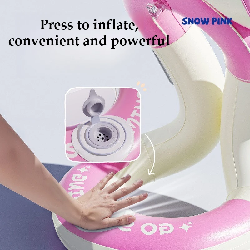 1PC Inflatable Swim Trainer Vest, Pool Float Ring with Arm Sleeves, Adjustable Buckle Handles Swimming Aid for Pool Beach