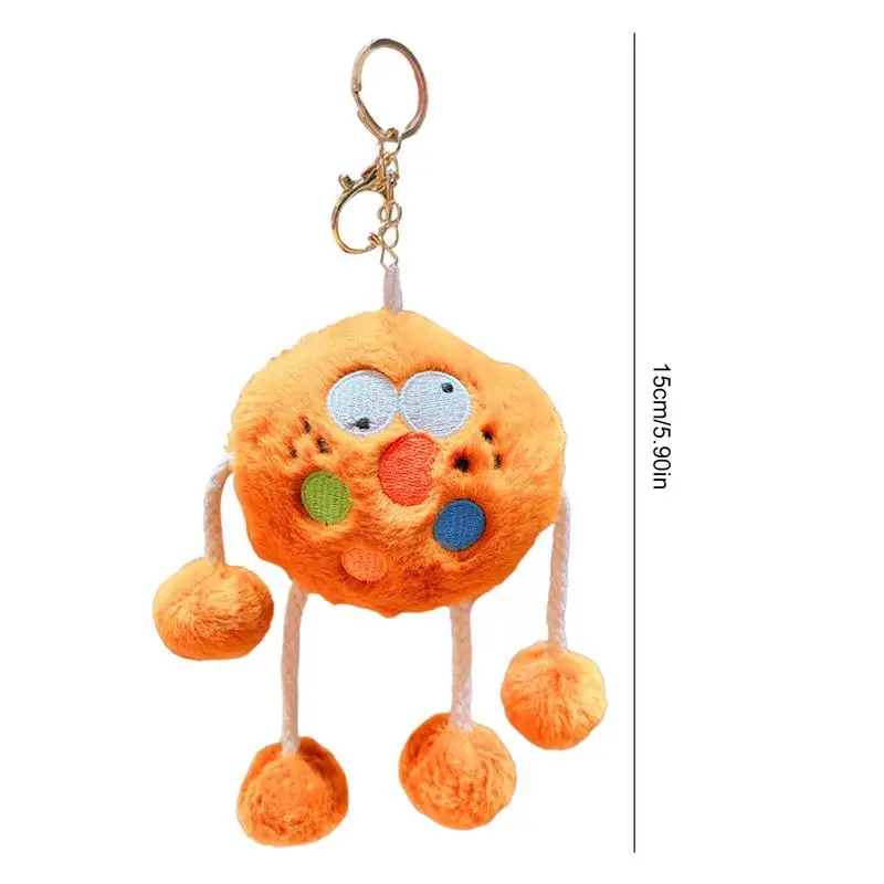 Porte-clés de dessin animé en forme de biscuit pour enfants, jouet en peluche, porte-clés Anime, sac à main créatif, breloque pour sac à dos, pendentif pour sac à main