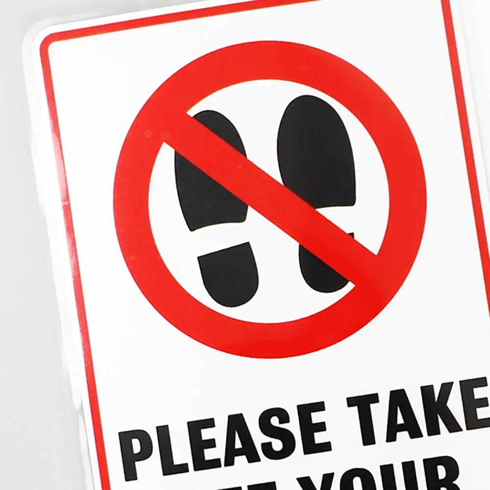 

Wall Decal PVC Sticker No Shoes inside Decoration Car Wall Art New Design Warning Please Remove Shoes Car