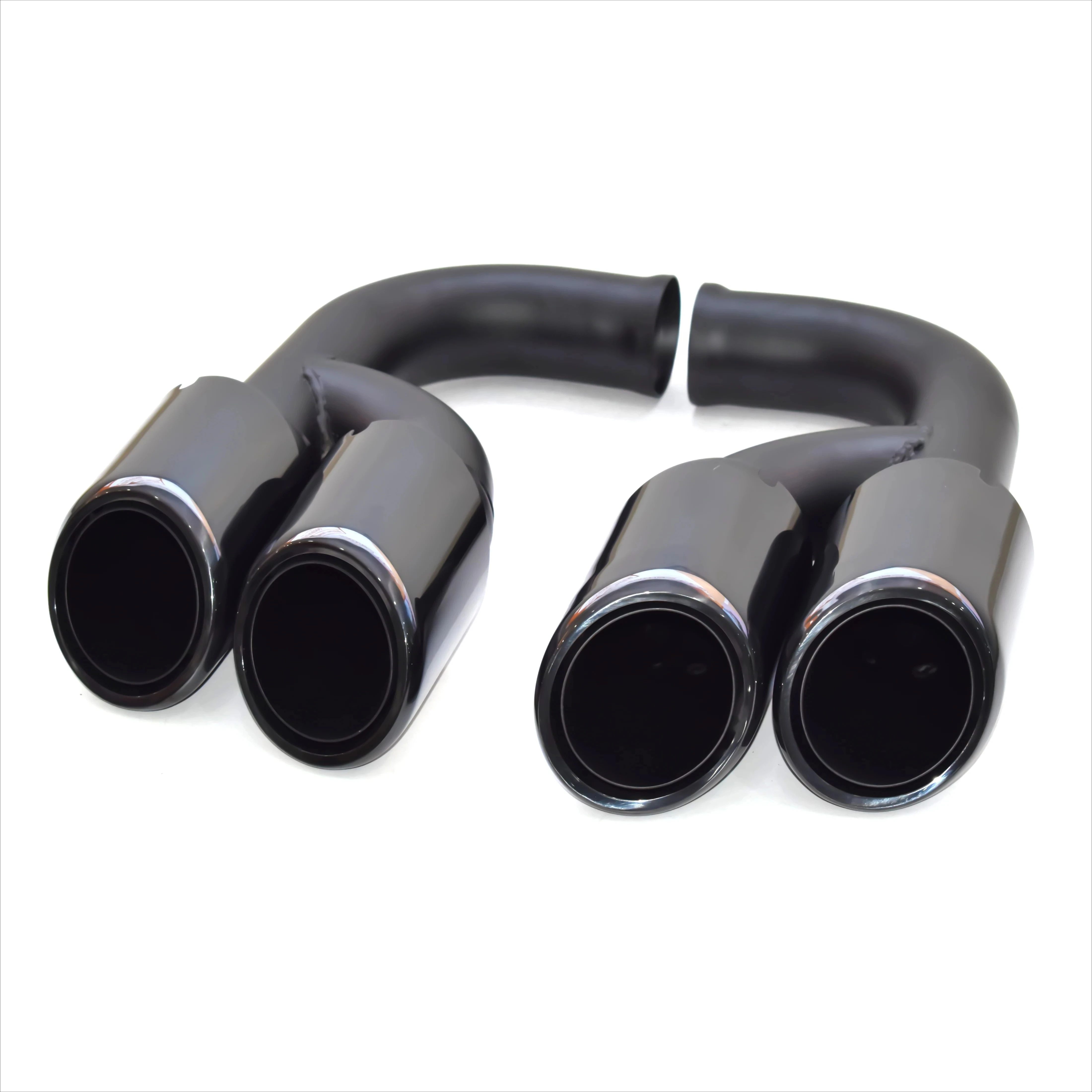 Car Exhaust Tip For Porsche Cayenne 958 2011-2014 Upgrade GTS Muffler Exhaust Pipe Quad Nozzle Dual Tailpipe Exhaust Tip