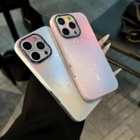 Luxury Laser For Magsafe Magnetic Case Wireleess Charge For Iphone 16 15 14 13 Pro Max with Camera Protection Shockproof Covers