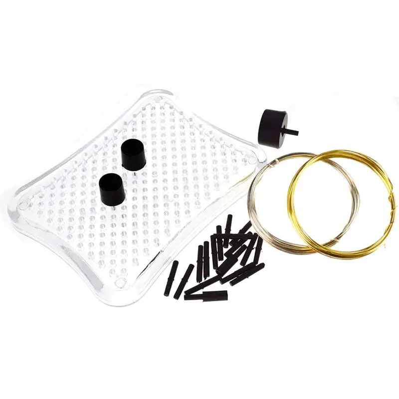 

Набор для начинающих Feb.Wig Jig, включает 3 прозрачных пластиковых держателя для ворсистых игрушек размером 4 дюйма, пластиковые штифты и 2 рулона проволоки для рукоделия.
