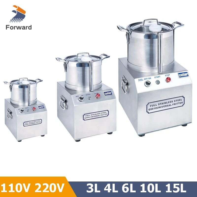 3L 6L 10L Big Power 750W 1500W Bowl Cutter Chopper For Food High Speed Meat Mincer Chili Onion Ginger Vegetable Cutting Machine