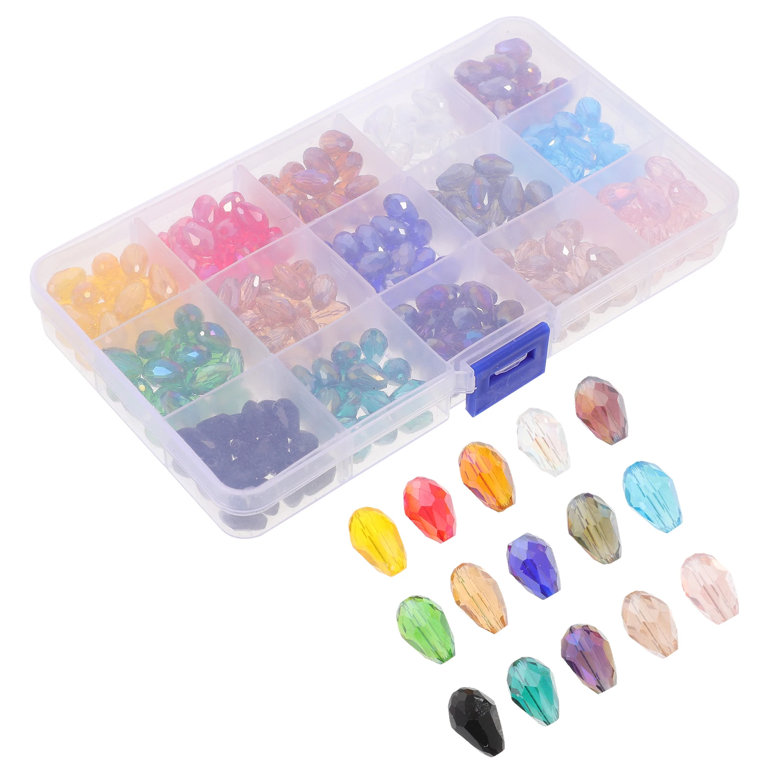 

Water Drop Glass Beads 8x12mm AB Color Loose DIY Jewelry Making Crafts Decorative Bulk Bracelet Necklace Kit