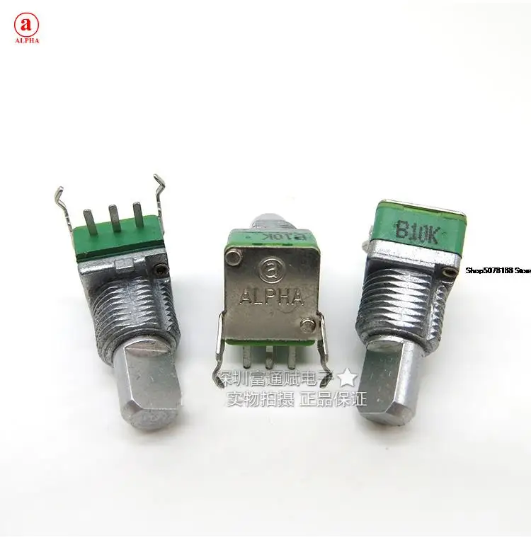 5PCS  Alpha Alpha Precision RD901F-B10K B100k 15 Semi-Axis Single Connection Potentiometer