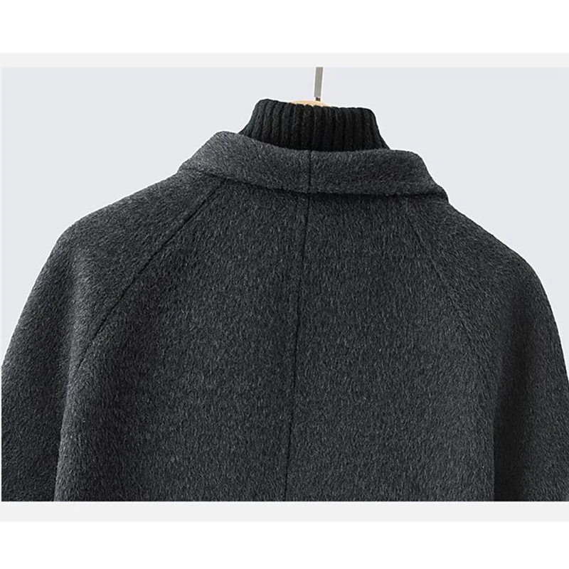 معطف نسائي قصير من الصوف غير رسمي أنيق جديد لخريف وشتاء 2026 معطف نسائي على الموضة على الوجهين معطف صوف عالي الجودة #5