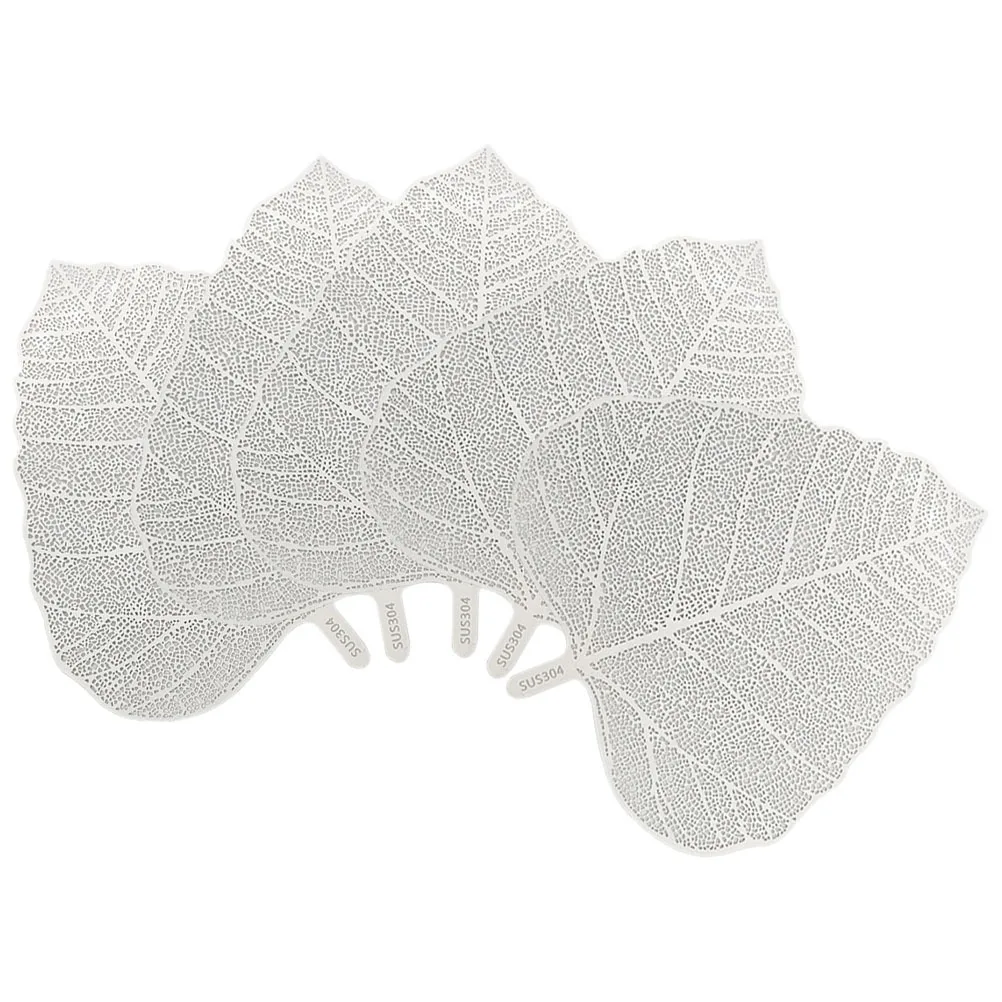 

5Pcs Reusable Leaf Shape Tea Infuser Fine Mesh Stainless Steel Strainer for Tea Residue Filtration Teapot Infuser Insert