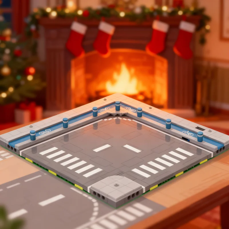 

333 детали MOC Модульный строительный конструктор «Дорожный поворот» (Модель MILS) — развивающая игрушка для сборки, идеальный подарок на Рождество