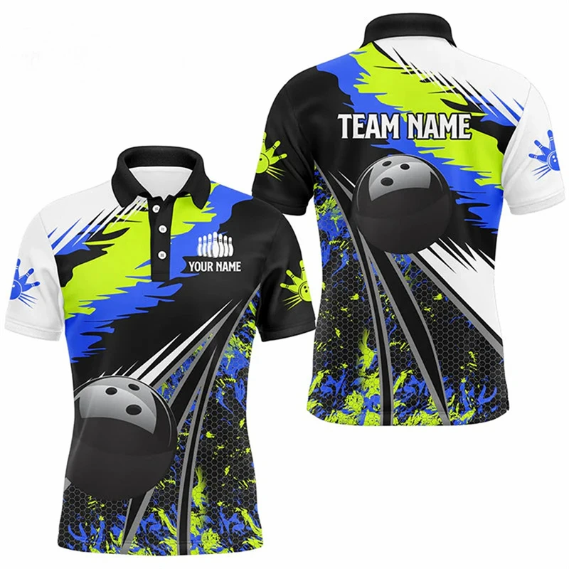 3D Custom Bowling Sports Man Polo Shirts Women Personalized Bowling Team Jerseys Gift For Bowling Lovers Unisex Tee Tops Clothes