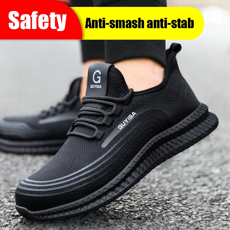 Anti impact and anti puncture safety shoes are lightweight comfortable wear-resistant breathable and breathable work protecti