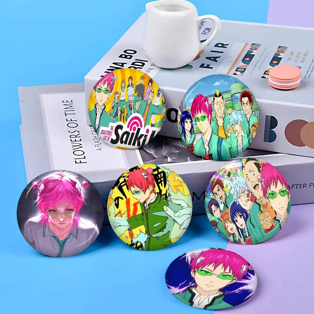 The Disastrous Life Of Saiki K Saiki Kusuo Soft Button Pin Printed Icon Gift For Friends Badge Collar Brooch Lapel Pin Metal