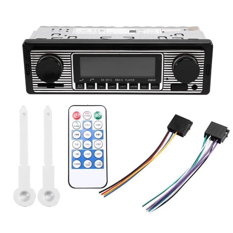

New Retro Car Wireless Bluetooth 12V MP3 Player AUX Audio Input Card Insert USB Flash Drive Multimedia Radio-Y79A