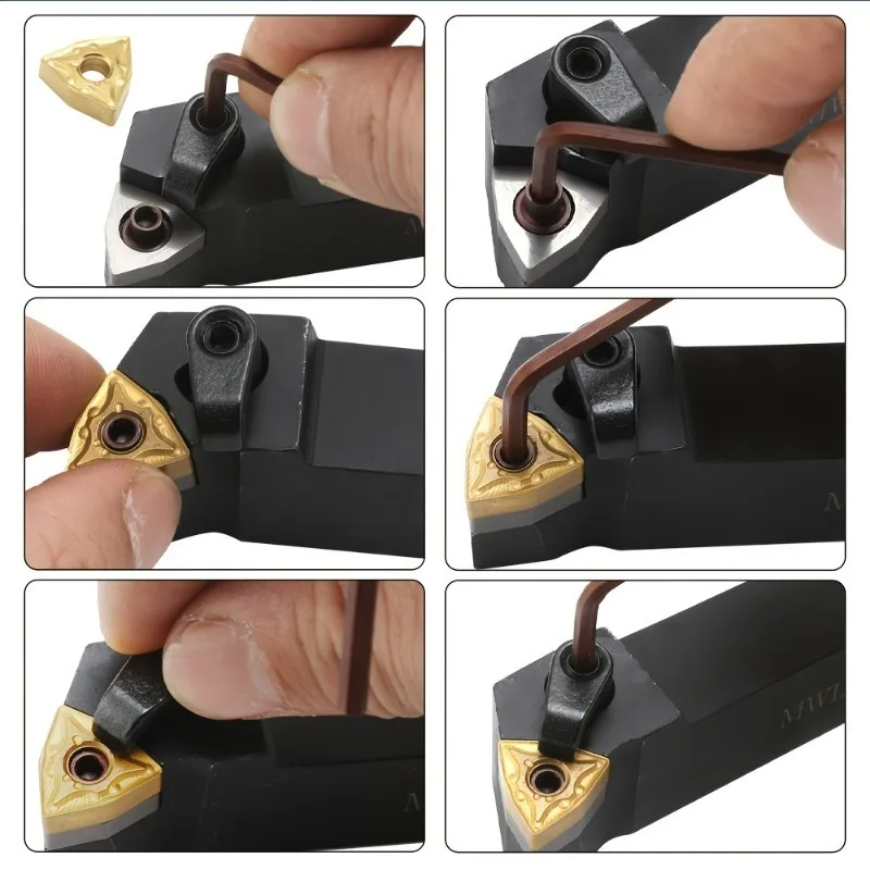 

MWLNR2020 MWLNR1616 MWLNR2525 Внешний токарный держатель с ЧПУ WNMG0804 Твердосплавное лезвие 95-градусный станок с зажимом Набор режущих инструментов