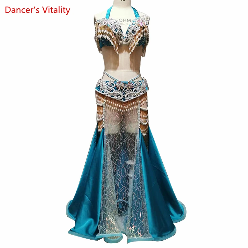 Belly Dance Performance Dress for Women Oriental Dance Competition Suit Customized Adult Child Dance Stage Professional Clothing