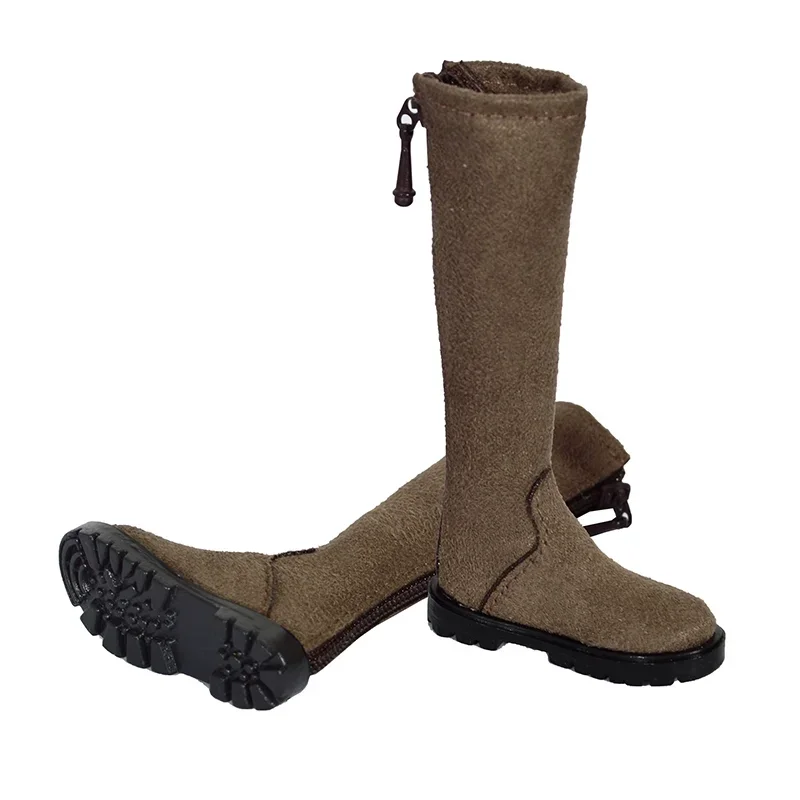 Botas médias/curtas vazadas em escala 1/6, sapatos, figuras de brinquedo, decoração corporal para ph s28/29/42/43 bigfoot, soldado feminino, hobbies