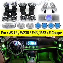 Haut-parleur 3D à LED pour Mercedes Benz W213, classe E, E43, E53, E250, éclairage d'ambiance décoratif, 64 couleurs