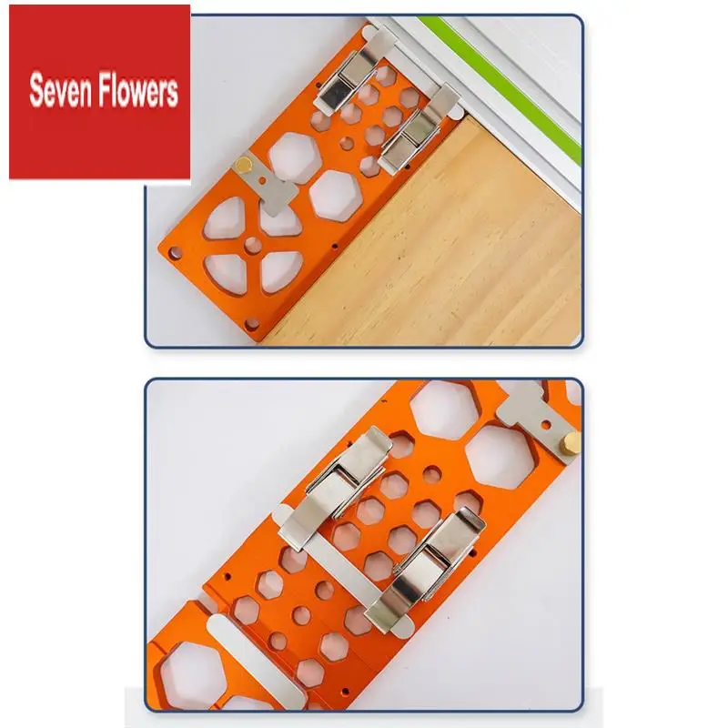 

1 Piece 340Mm Right Angle Circular Saw Guide Rail Orange & Silver Aluminum Alloy For Festool And For Guide Rail