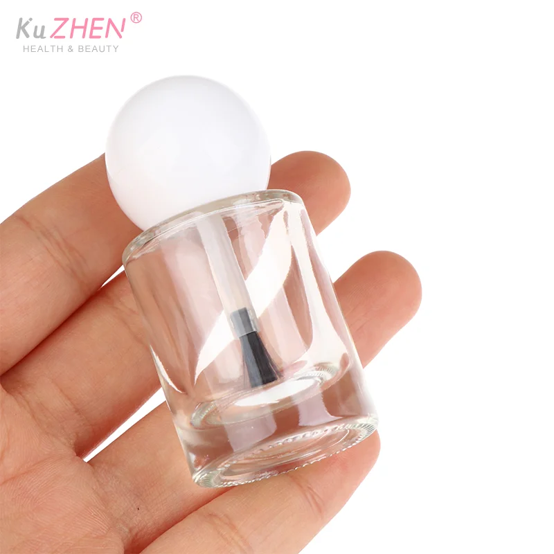 1pcs Mini 15ml Empty Nail Polish Bottles With Brush Bottles Clear Glass Nail Gel Bottles With Brush Cap Nail Oil Nail Art Tool