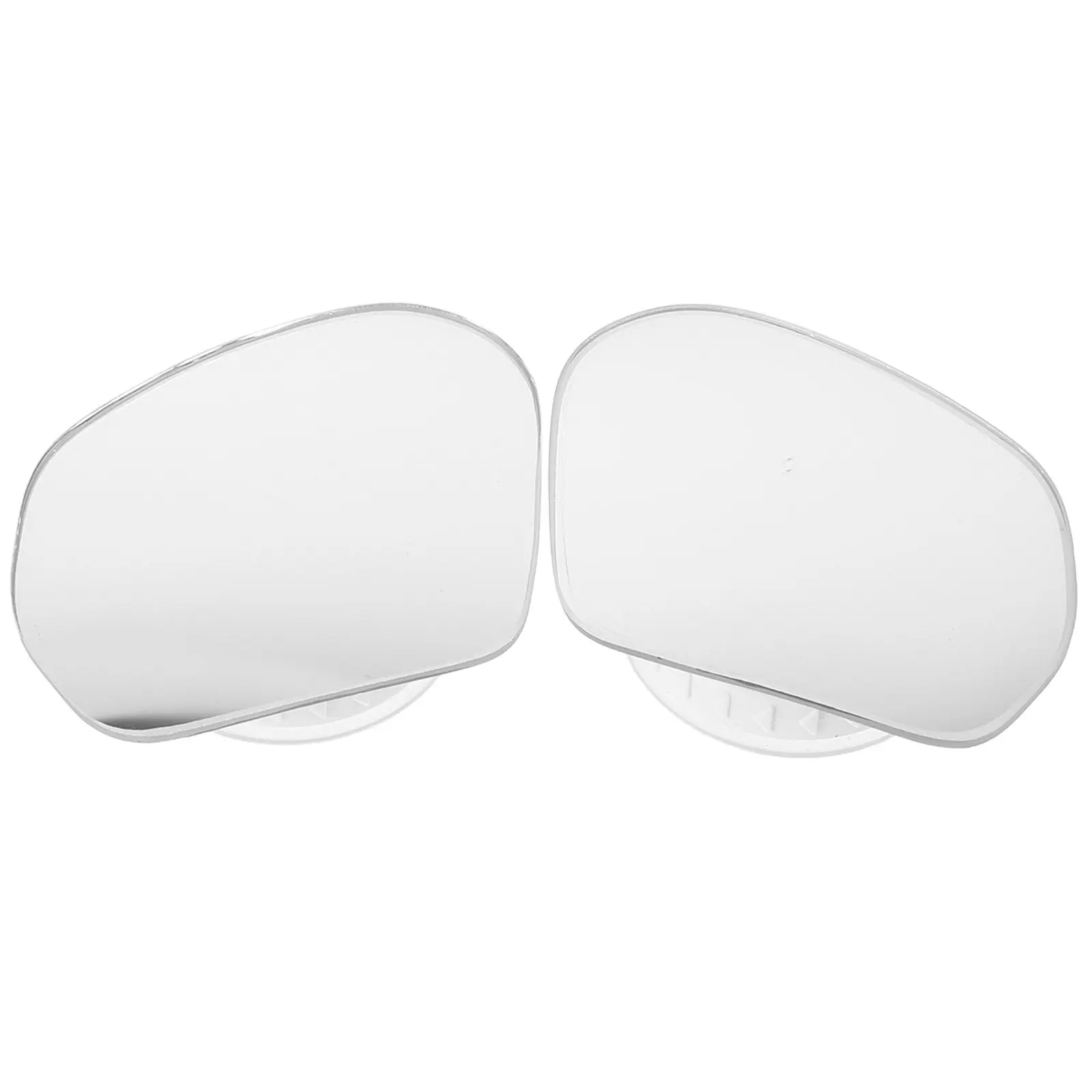2Pcs White Car Blind Spot Auxiliary Mirror Compact Side Rearview Mirror with High Viscosity Suction Cup for Trucks Vehicles