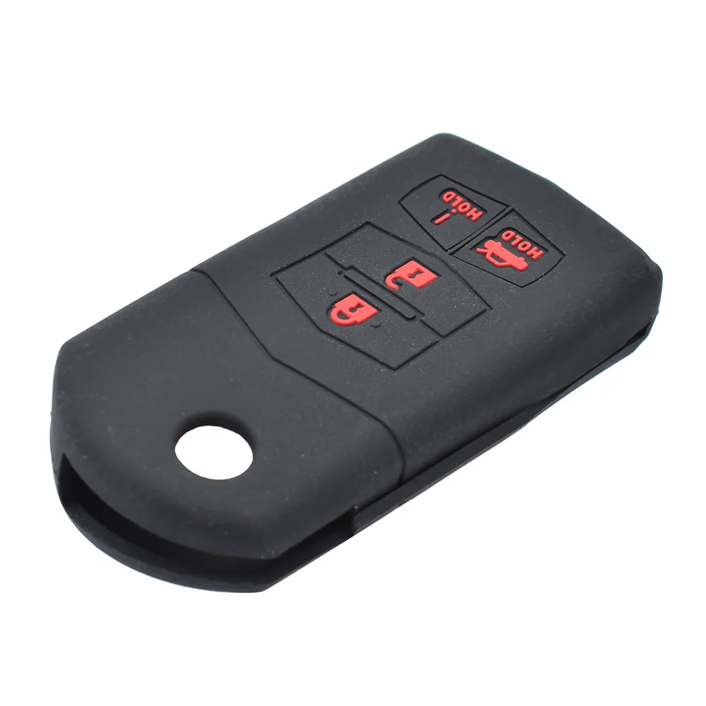 4 Buttons Remote Key Case For Mazda 3 6 RX-8 MX5 MX-5 Miata SPEED3 MPV Silicone key Fob Shell Cover Skin Jacket Sleeve