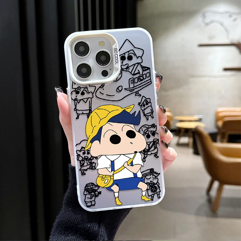 C-Crayon S-ShinChan Matte Hard Case for Xiaomi Mi 14T 13T 12T Pro for Xiaomi 14 13 12 11 Ultra Lite 5G NE 10 12X 12S 11i 11X Pro view 4