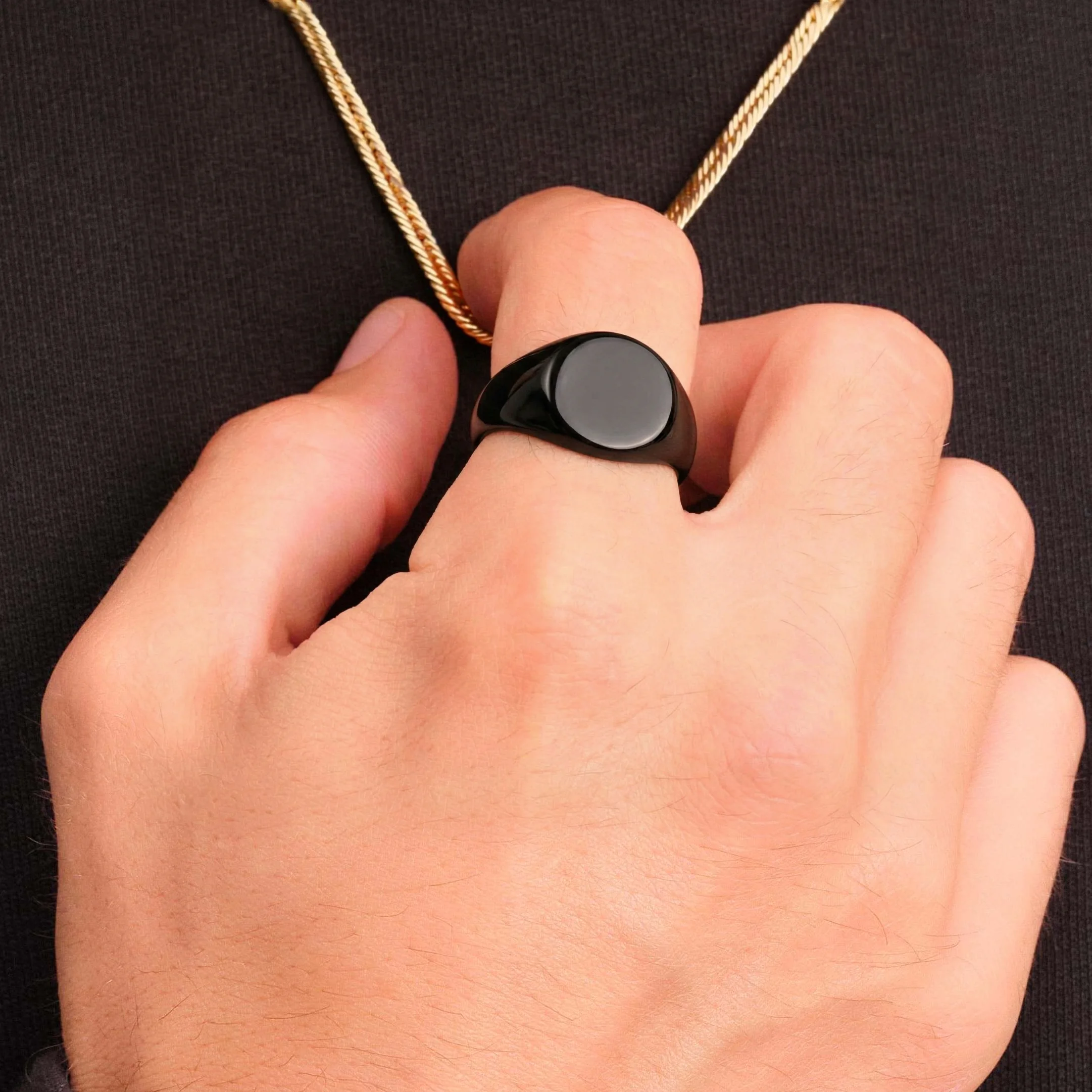 10mm Wide Plain Band Ring for Women Men Gold Silver Color Stainless Steel Minimalist Chunky Finger Jewelry Non-tarnish Gift view 4