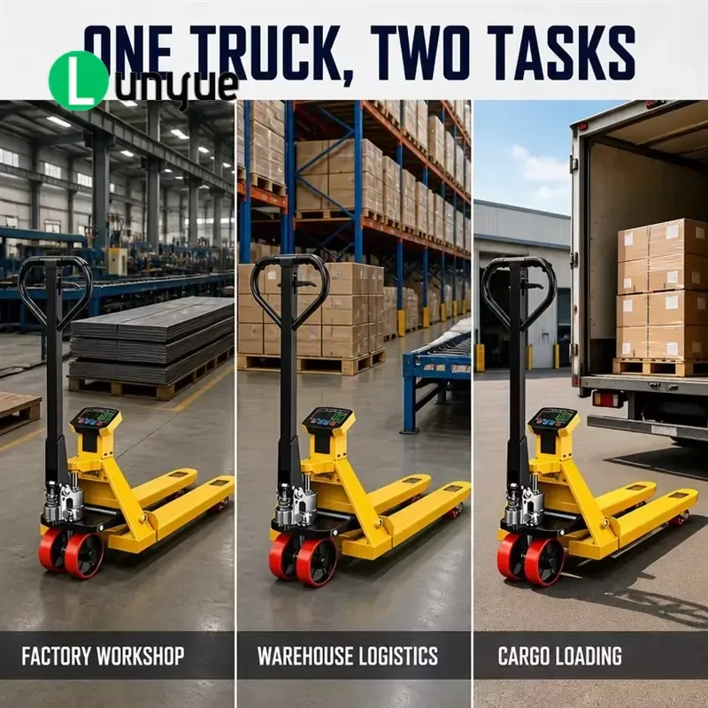 3 Ton Manual Hydraulic Pallet Truck with Electronic Scale Heavy Duty Hand Pallet Jack for Warehouse Logistics Weighing