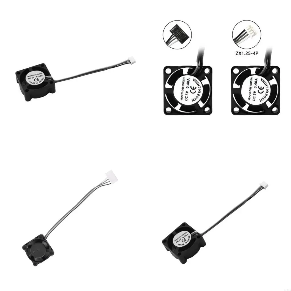 

CORA Cooling Fan Double Ball Bearings and PWM Temperature Control 25x25x10mm for 3D Printer Hotend to Reduce Heat