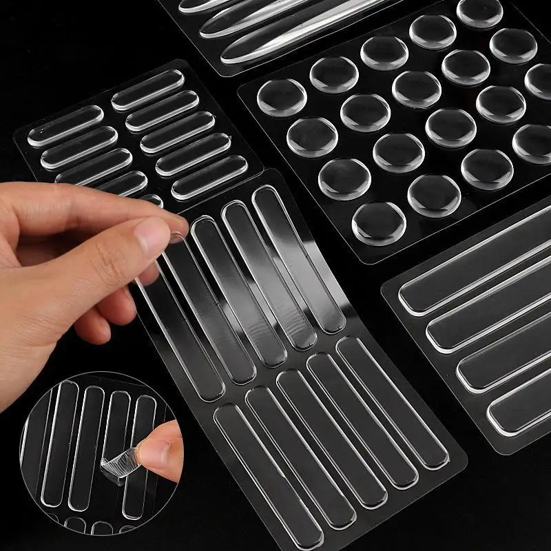 Transparent Silicone Adhesive Bumper Pads Anti Collision Scratch Resistant Non Toxic for Kids Home Furniture Edge Guard